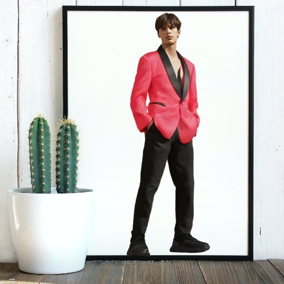 Cardi Super 150 Luxury Blend Bradford Red Tuxedo Jacket, Size 42 (R) (NWT) - Picture 5 of 11